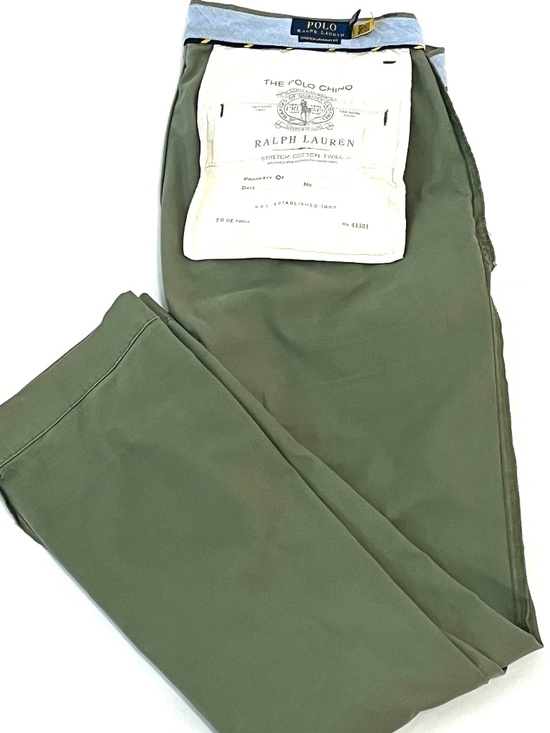 Polo Ralph Lauren Bedford Stretch Straight Fit Chino Pant | Green | Size 33X32 - Picture 1 of 14